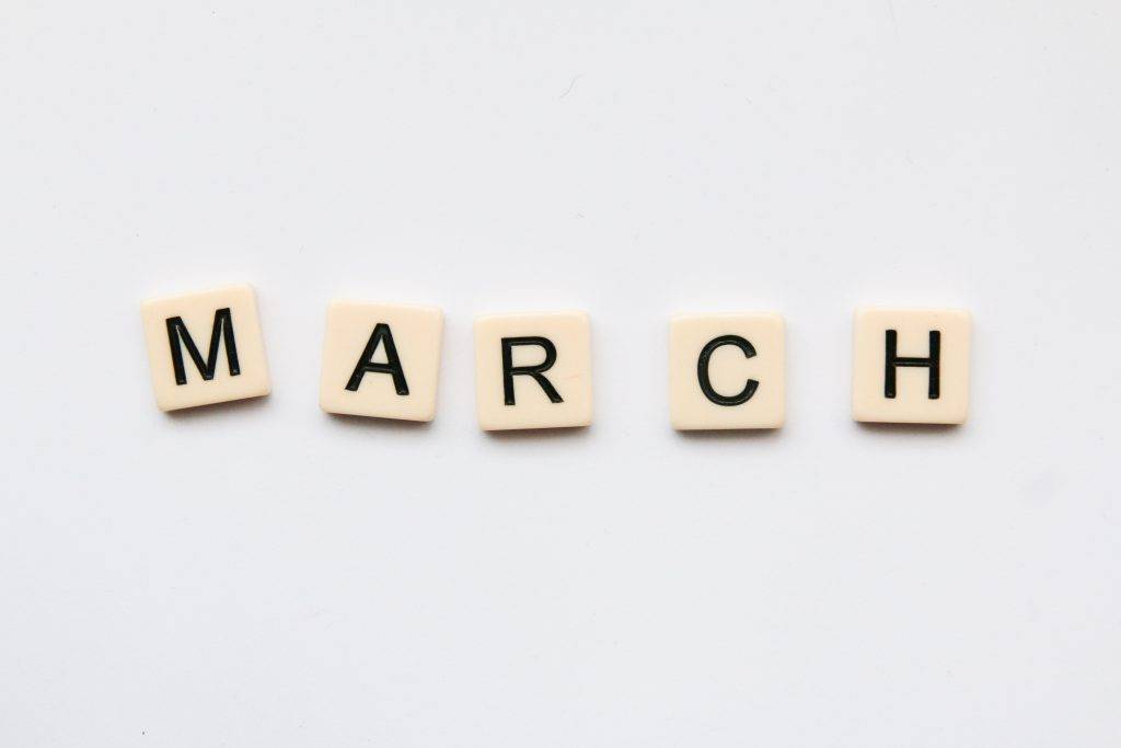 Les événements du mois de mars